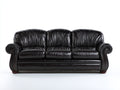 Canapé 3 places - Cuir synthétique - Bois - 230 x 95 x 92 cm - Noir - Style classique