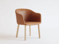Chaise de salle à manger - Similicuir-Bois - 60 x 61 x 79 cm - Cognac-Bois clair - Style contemporain