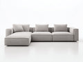 Canapé d'angle - Tissu - 305 x 172 x 78 cm - Gris clair - Style contemporain
