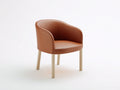 Chaise de salle à manger - Similicuir-Bois - 60 x 61 x 78 cm - Cognac-Bois clair - Style contemporain
