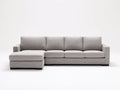 Canapé d'angle - Tissu - 310 x 170 x 82 cm - Gris clair - Style contemporain
