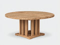 Table de jardin - teck massif - 120x120x75 cm - naturel - style contemporain