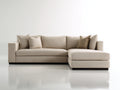 Canapé d'angle - Tissu - 286 x 168 x 80 cm - Beige clair - Style contemporain