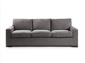 Canapé 3 places - Tissu - Bois - 230 x 95 x 85 cm - Gris foncé - Style moderne
