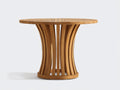 Table de jardin - Bois massif - 135 x 135 x 76 cm - Bois naturel miel - Style contemporain