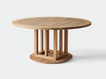 Table de jardin - Bois massif - 140 x 140 x 75 cm - Bois naturel clair - Style contemporain